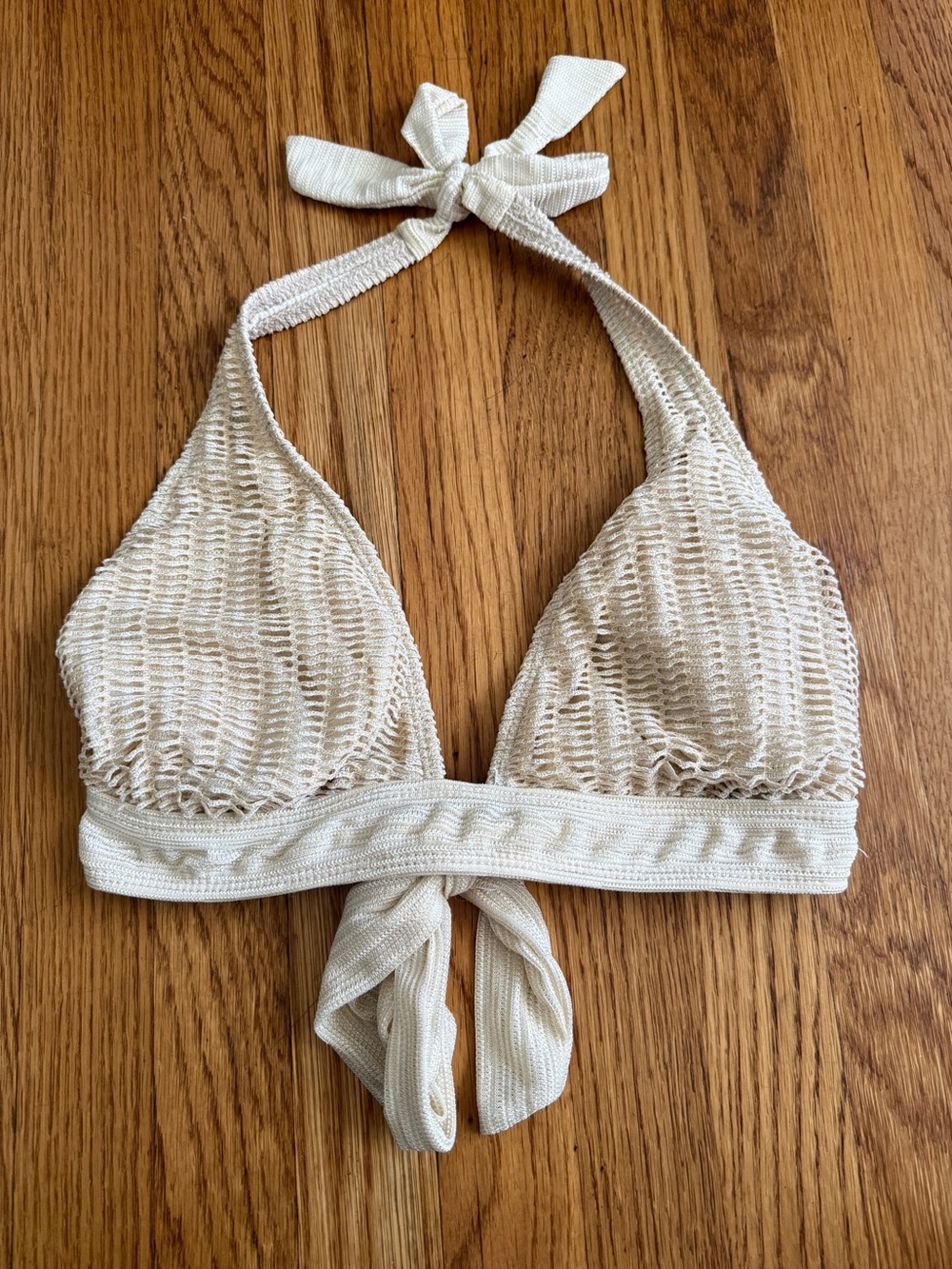 St. John swim cream crochet style bikini top 6